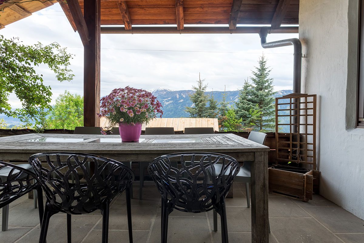 Aussicht - Design Ferienhaus Berg Chalet Millstätter See