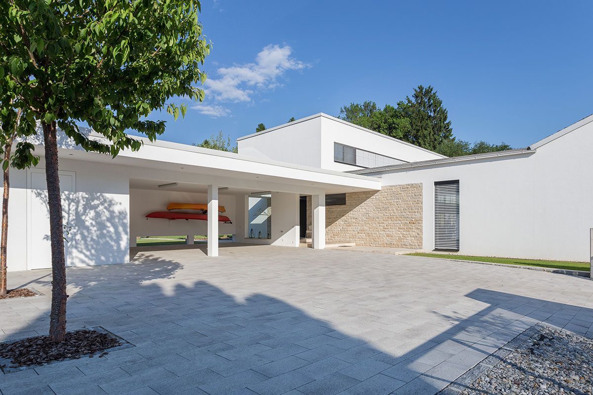 Außenbereich - Design Ferienhaus Bauhausvilla Kärnten, Spittal/Millstätter See