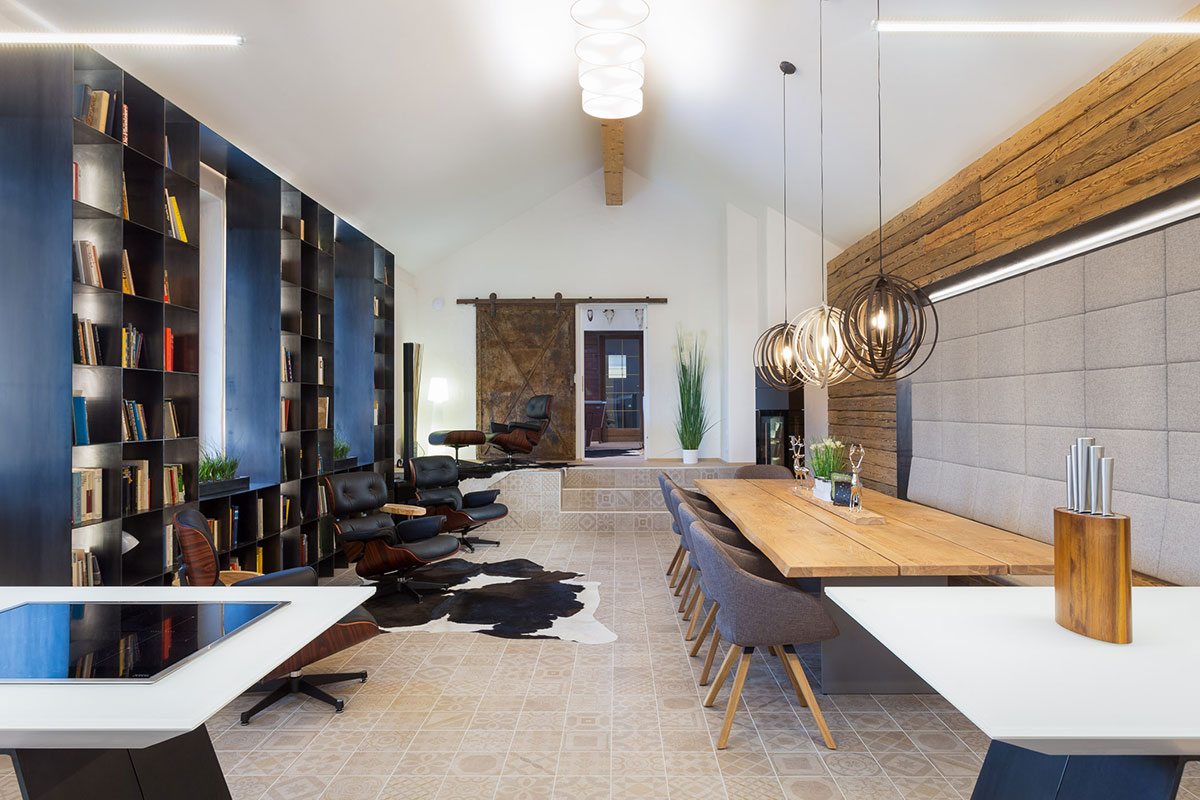 Wohnbereich - Design Ferienhaus Berg Chalet Millstätter See