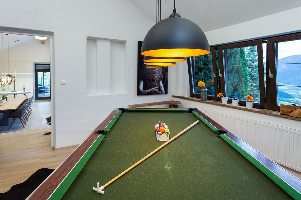 Wohnbereich - Design Ferienhaus Berg Chalet Millstätter See