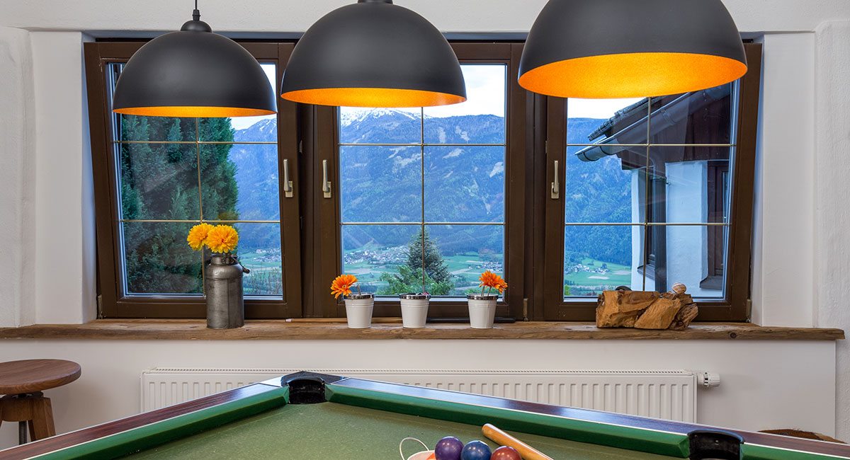 Wohnbereich - Design Ferienhaus Berg Chalet Millstätter See