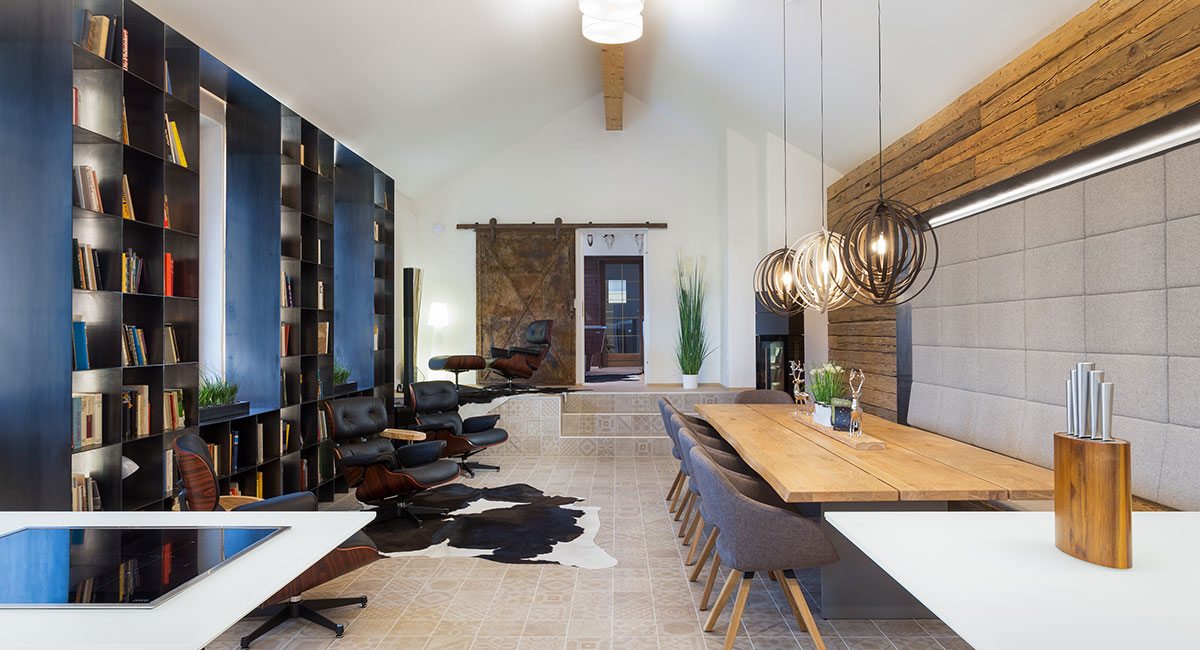 Wohnbereich - Design Ferienhaus Berg Chalet Millstätter See